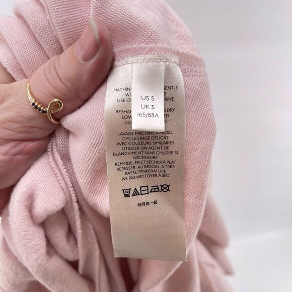 Free People Pink Sweater Cozy Time Funnel Large Cowl Neck Blush Oversized - Picture 12 of 16